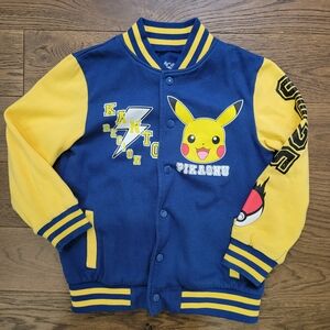 Hybrid Apparel Blue and Yellow Kids Jacket. POKEMON Jacket.